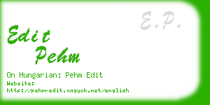 edit pehm business card